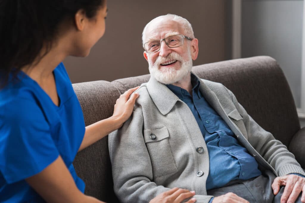 Professional care team in action